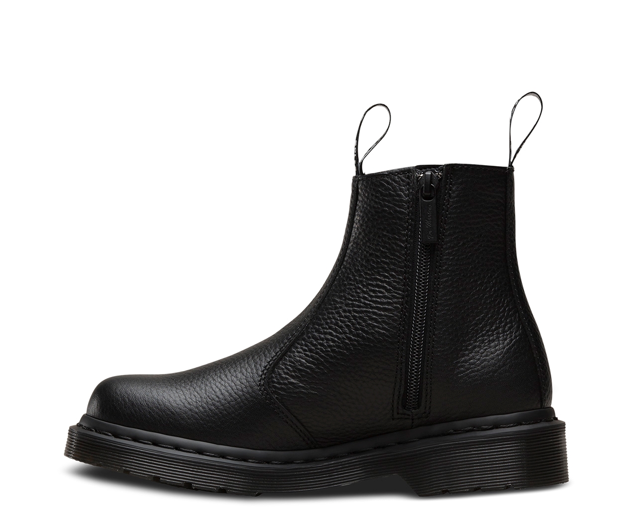 dr martens black 2976 zip chelsea boots